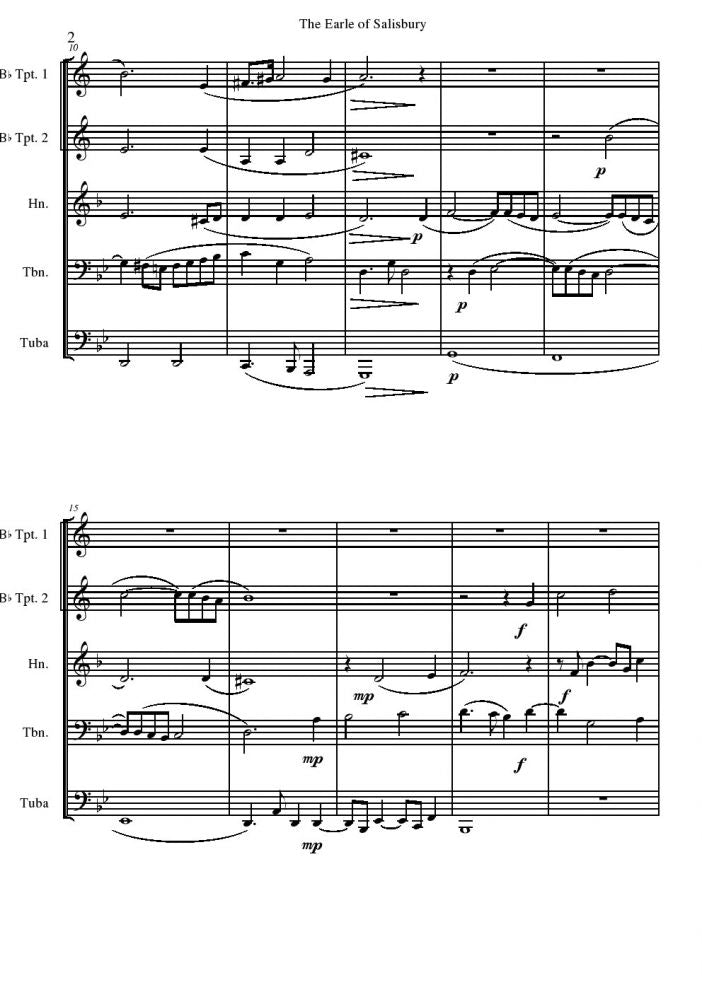 The Earle of Salisbury - Brass Quintet