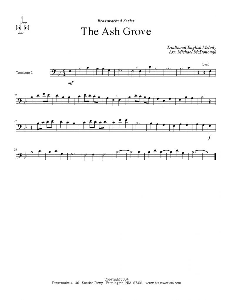 Traditional - The Ash Grove - Trombone Quartet