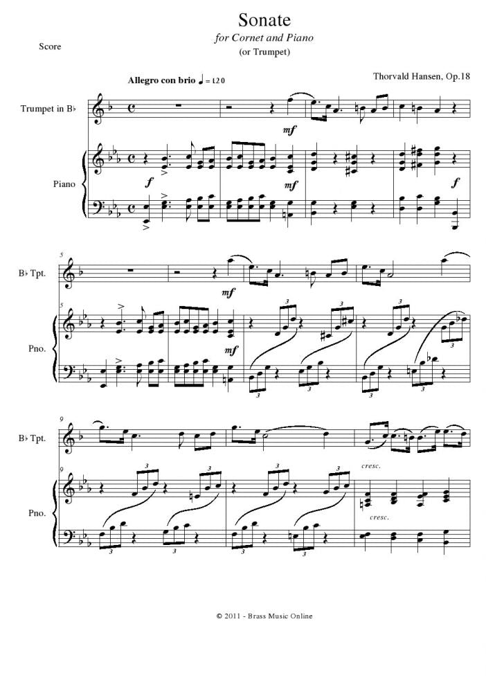 Thorvald Hansen Trumpet Sonata