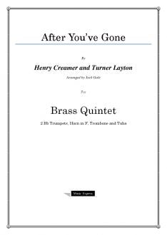 Traditional - After You've Gone - Brass Quintet