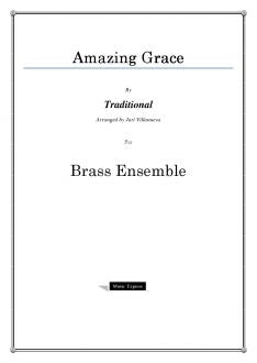 Traditional - Amazing Grace - Brass Choir