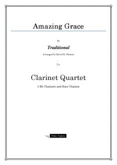 Traditional - Amazing Grace - Clarinet Quartet