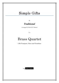 Traditional - Simple Gifts - Brass Quartet