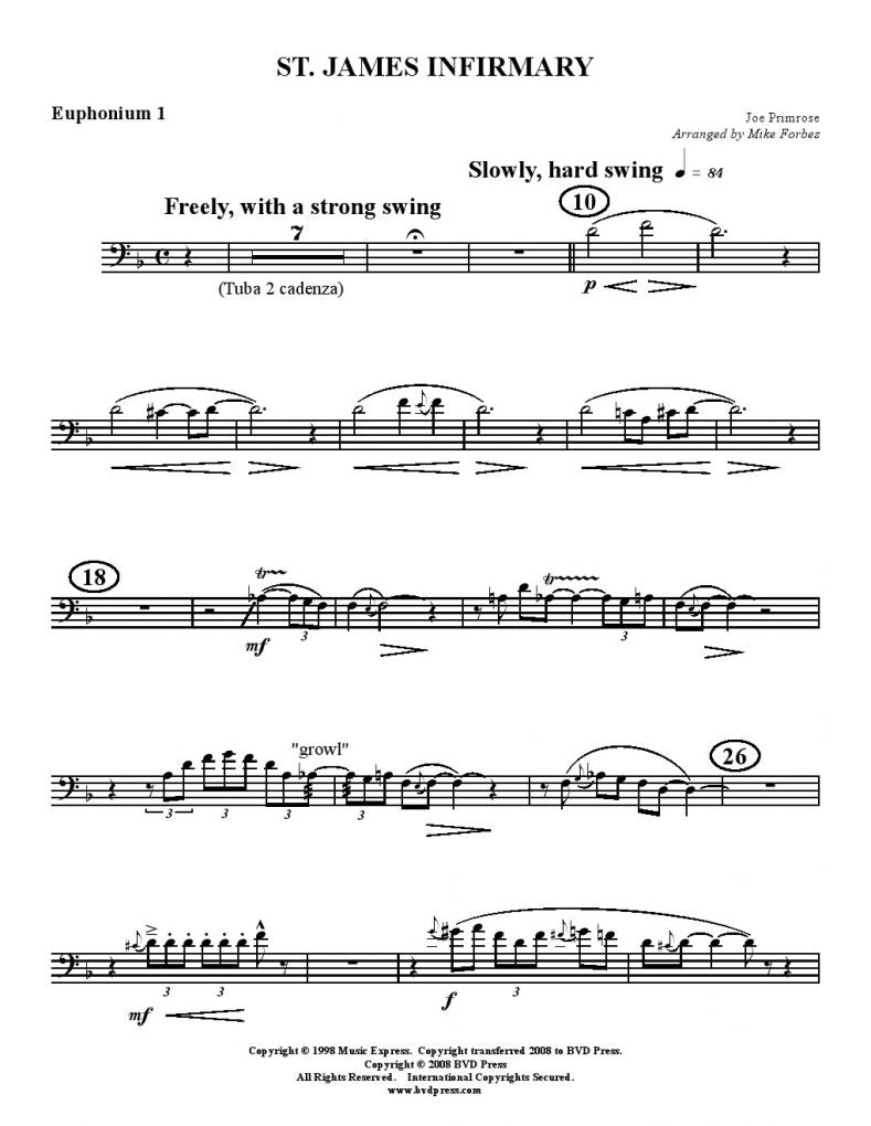 Traditional - St. James Infirmary - Tuba Quartet