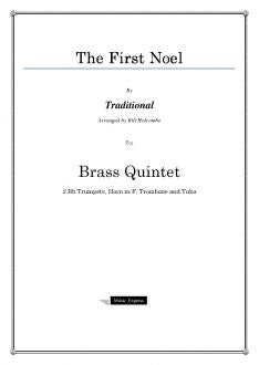 Traditional - The First Noel - Brass Quintet