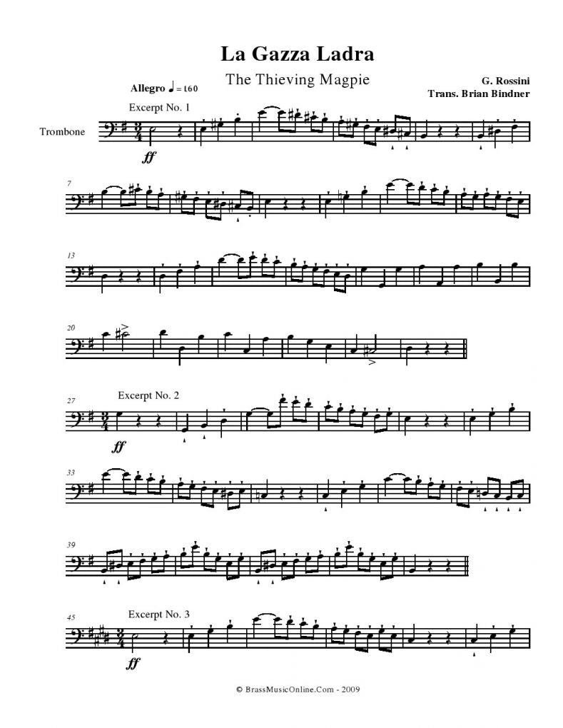 Trombone Audition Excerpts