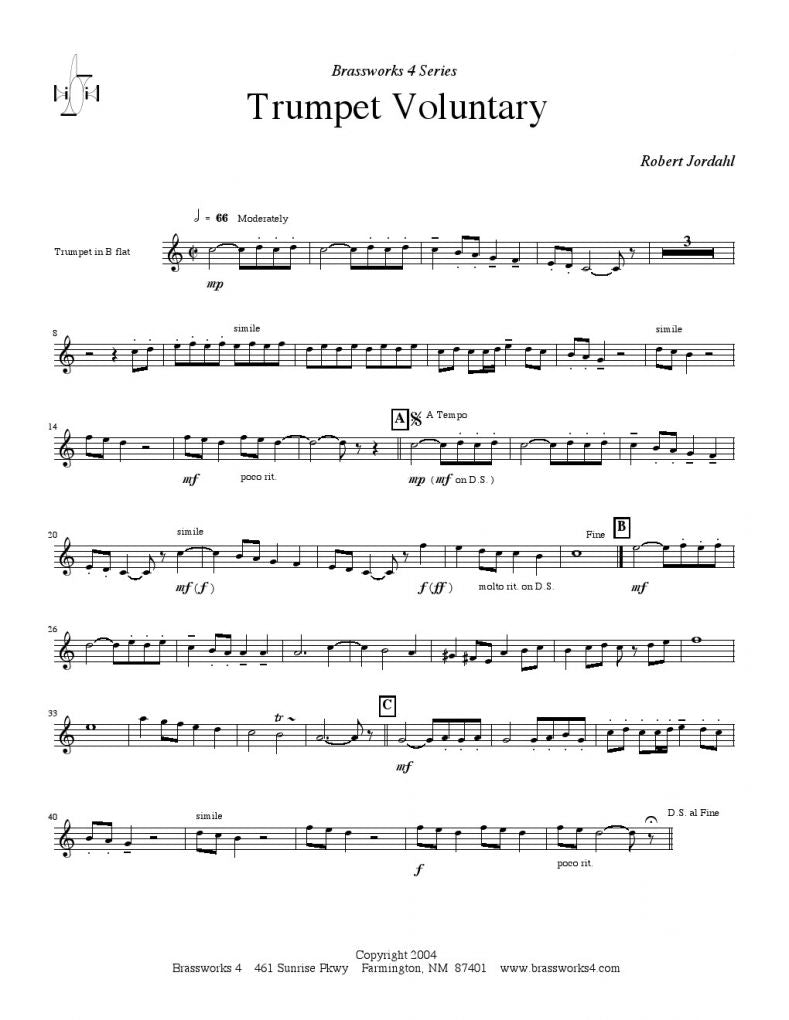 Jordahl - Trumpet Voluntary - Trumpet and Piano