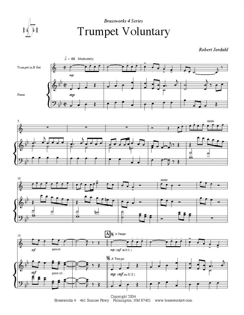 Jordahl - Trumpet Voluntary - Trumpet and Piano