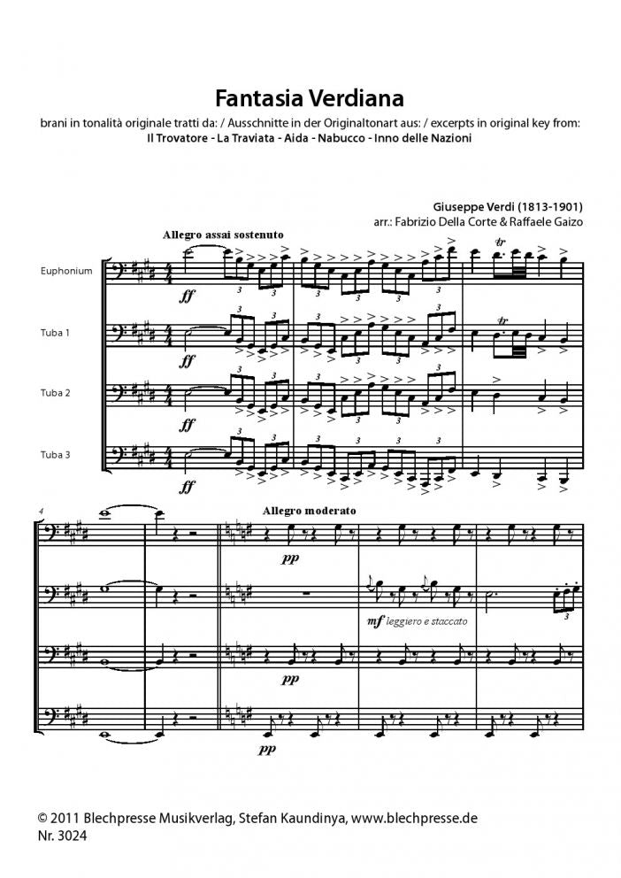 Verdi - Fantasia Verdiana - Tuba Quartet