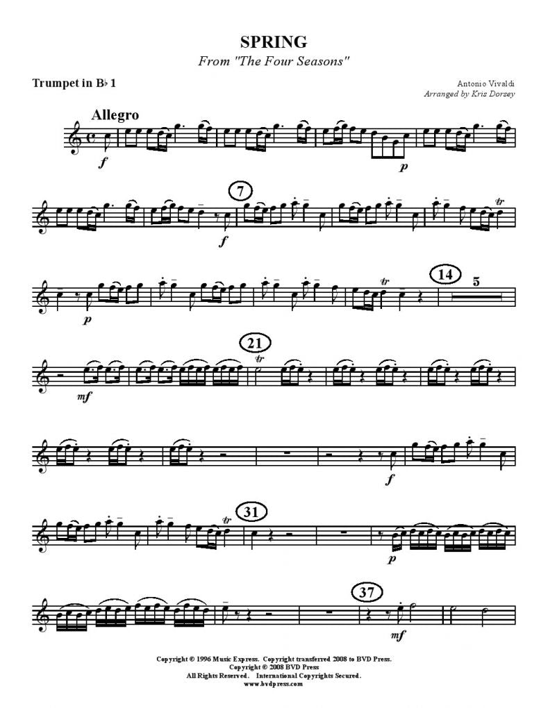 Vivaldi - Spring from "The Four Seasons" - Brass Quintet