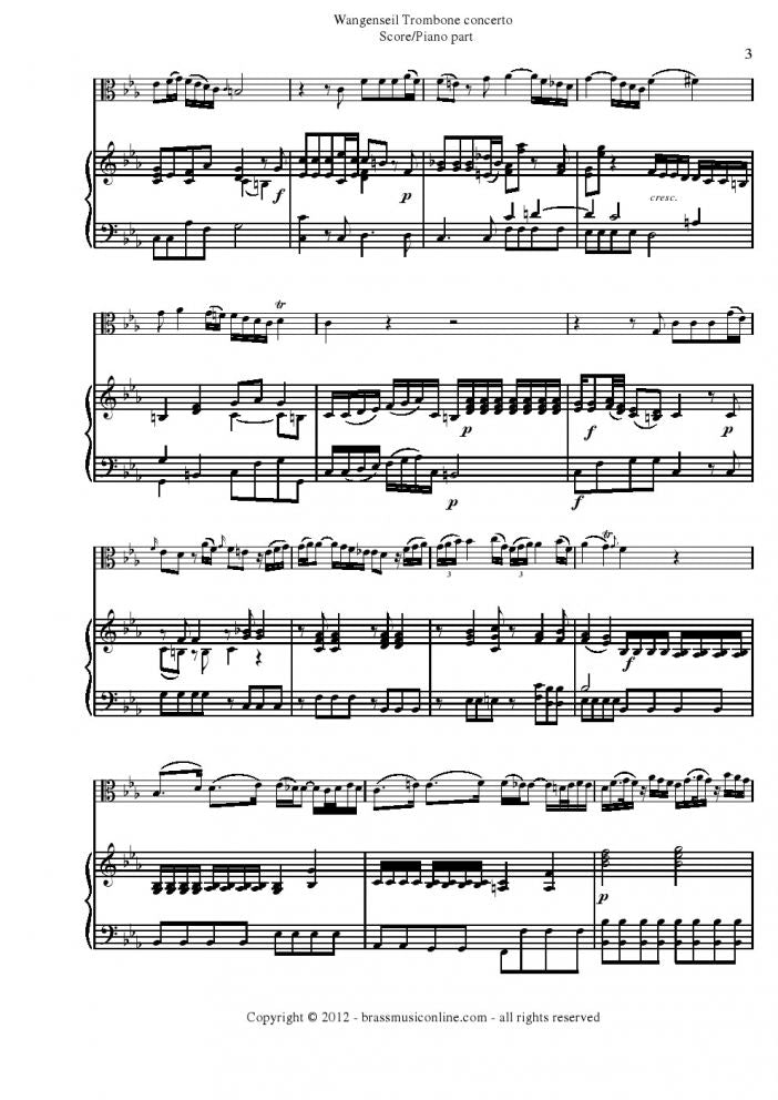Wagenseil - Concerto for Trombone and Piano
