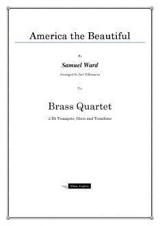 Ward - America the Beautiful - Brass Quartet