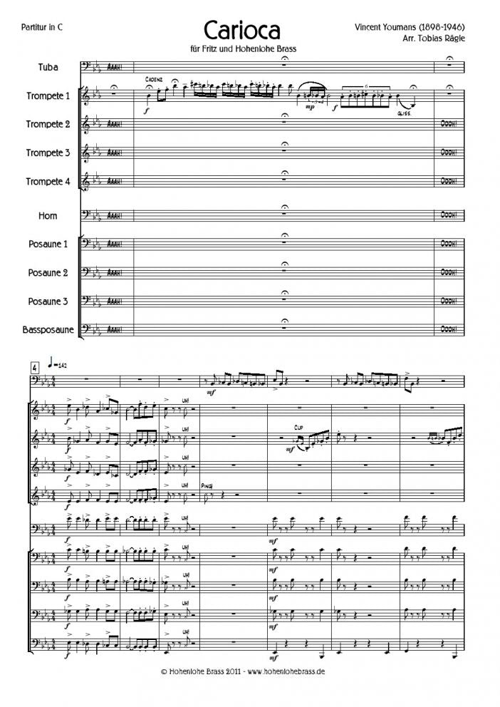 Youmans - Carioca for Solo Tuba and Brass Choir